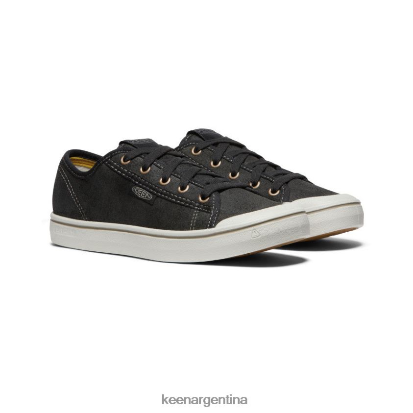 abedul negro/plateado calzado KEEN zapatilla elsa de cuero cosecha T0822B628 mujer - Imagen 2