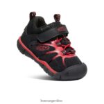 alfombra negra/roja calzado KEEN zapatillas chandler 2 cnx T0822B885 niños pequeños - Imagen 3