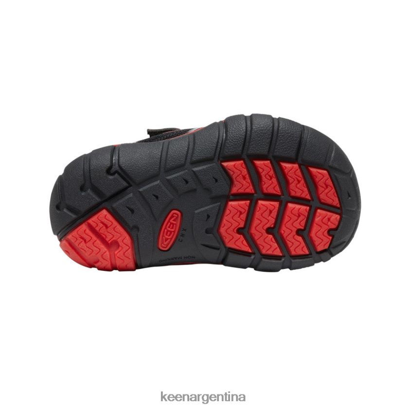 alfombra negra/roja calzado KEEN zapatillas chandler 2 cnx T0822B885 niños pequeños - Imagen 4