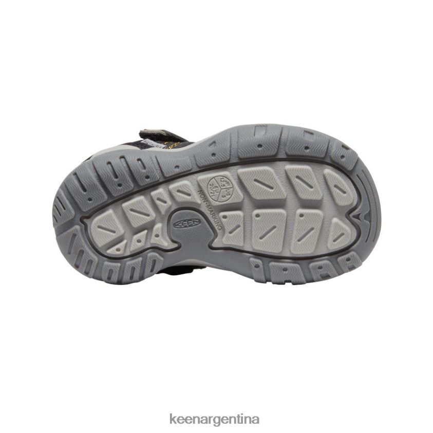 amarillo negro calzado KEEN zapatillas con pico y nudo T0822B934 niños pequeños - Imagen 4
