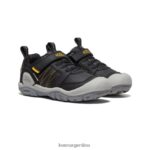 amarillo negro calzado KEEN zapatillas con pico y nudo T0822B971 pequeños niños - Imagen 2