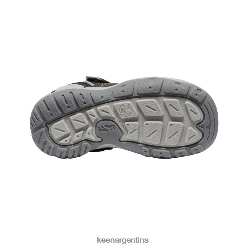 amarillo negro calzado KEEN zapatillas con pico y nudo T0822B971 pequeños niños - Imagen 4