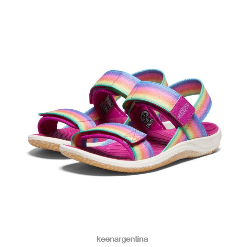 arcoiris/festival fucsia calzado KEEN correa trasera elle T0822B721 niños grandes - Imagen 2