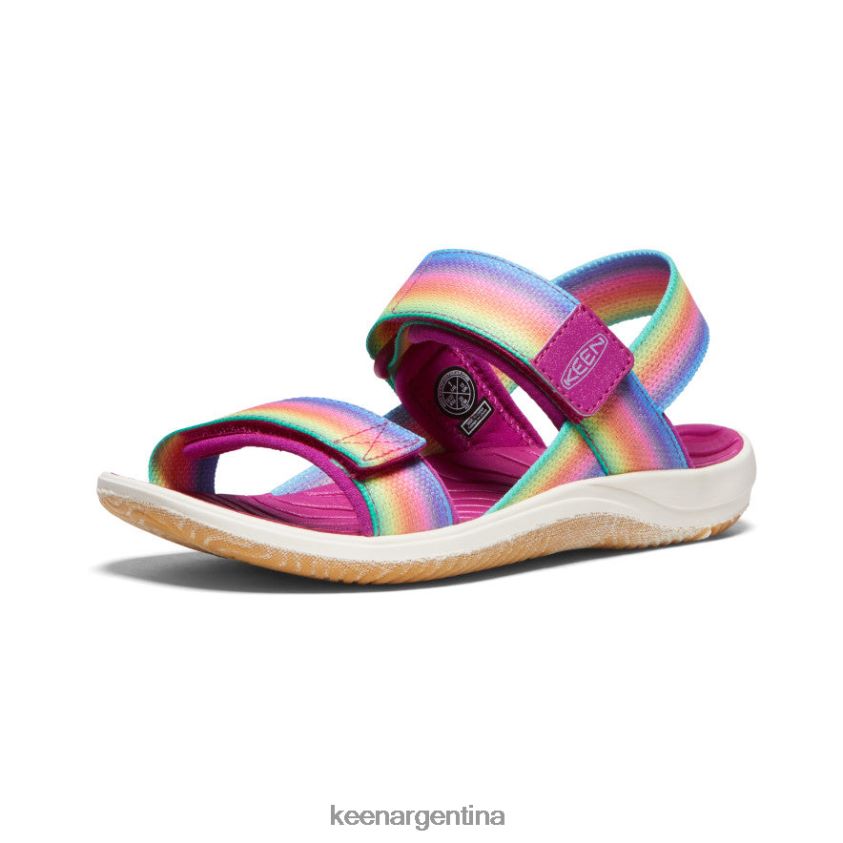 arcoiris/festival fucsia calzado KEEN correa trasera elle T0822B721 niños grandes - Imagen 3
