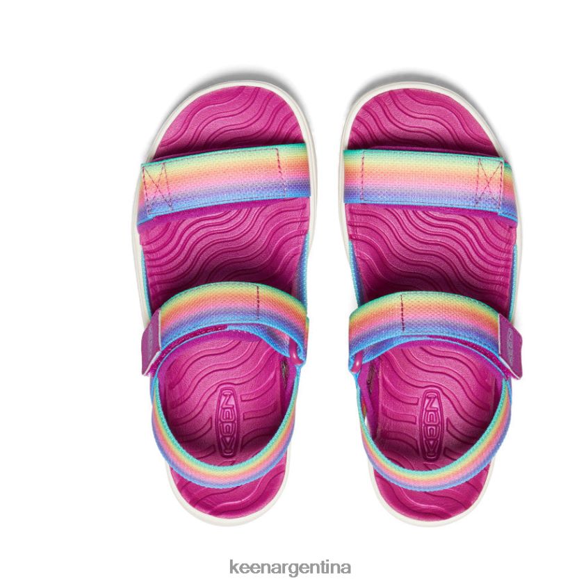 arcoiris/festival fucsia calzado KEEN correa trasera elle T0822B721 niños grandes - Imagen 4