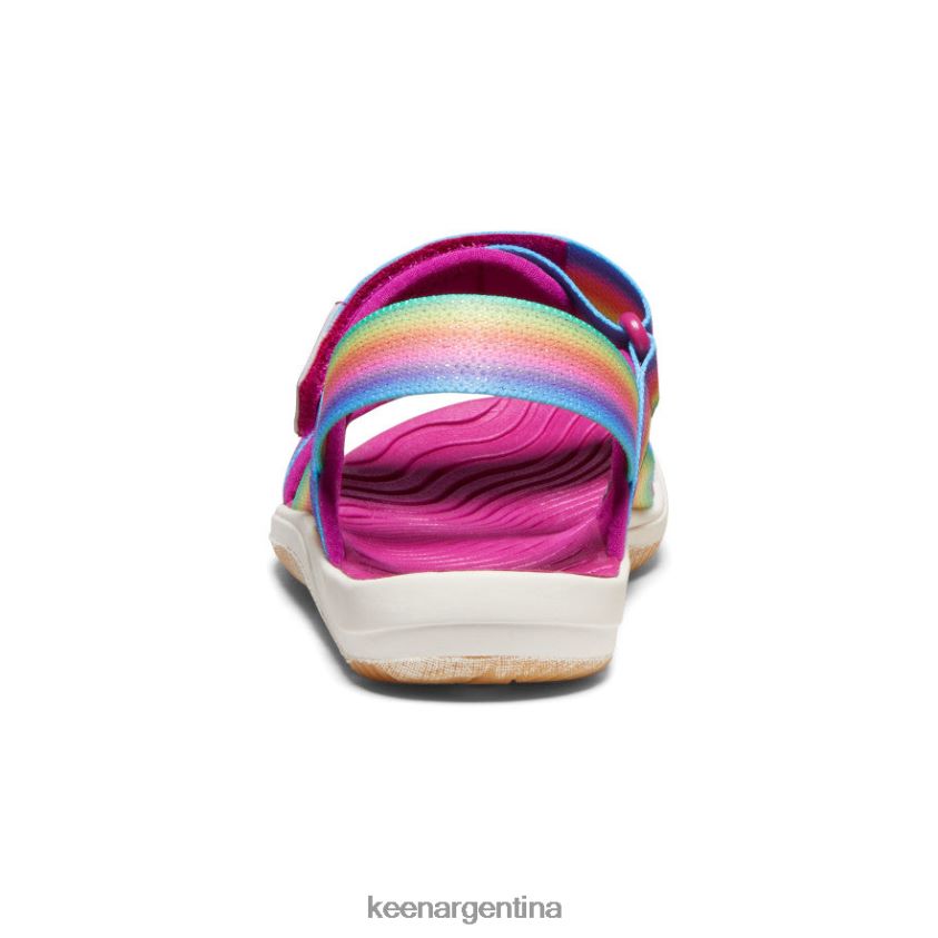 arcoiris/festival fucsia calzado KEEN correa trasera elle T0822B721 niños grandes - Imagen 5