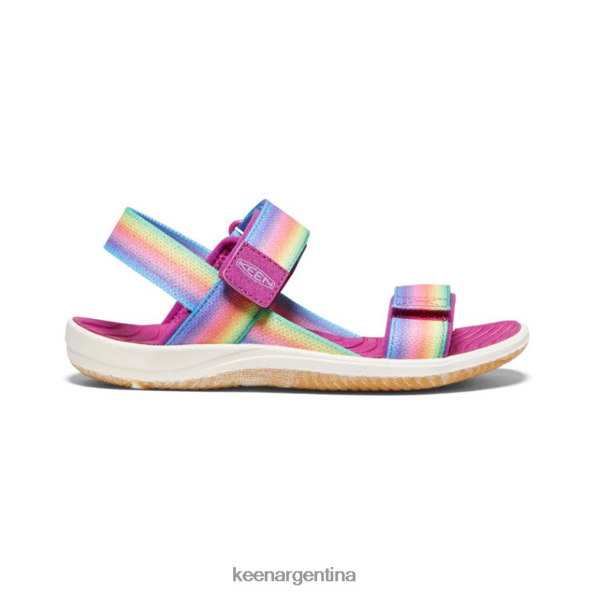 arcoiris/festival fucsia calzado KEEN correa trasera elle T0822B721 niños grandes - Imagen 1