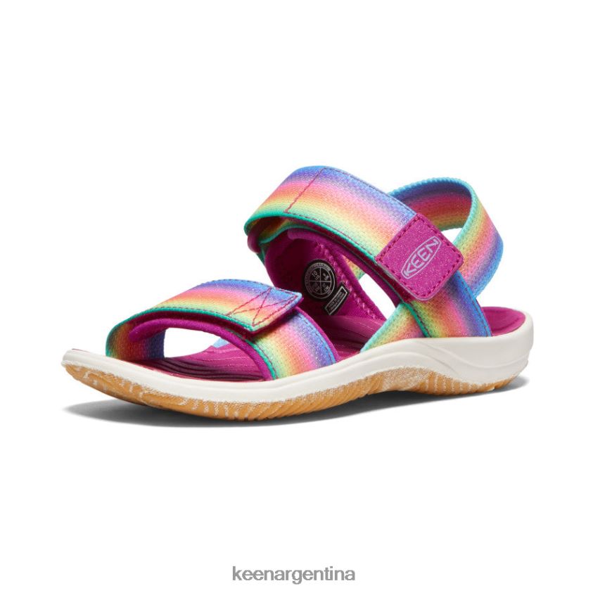 arcoiris/festival fucsia calzado KEEN correa trasera elle T0822B725 pequeños niños - Imagen 3