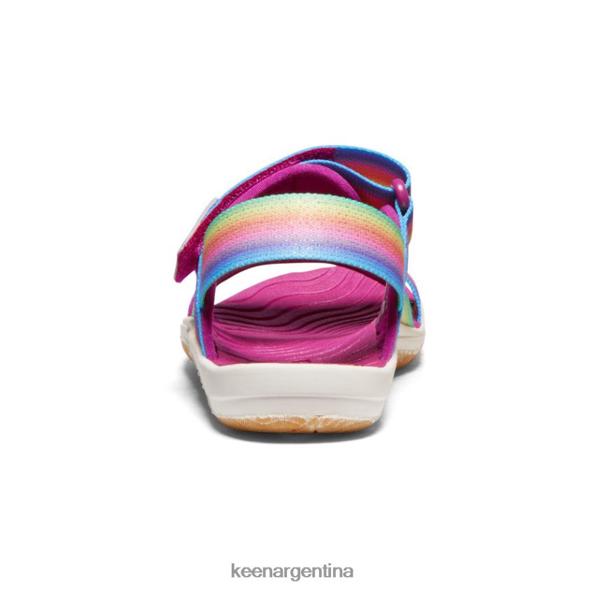arcoiris/festival fucsia calzado KEEN correa trasera elle T0822B725 pequeños niños - Imagen 5