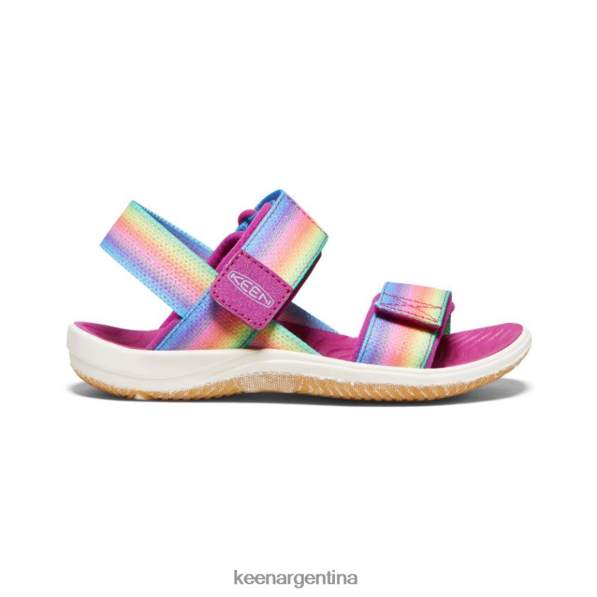 arcoiris/festival fucsia calzado KEEN correa trasera elle T0822B725 pequeños niños - Imagen 1