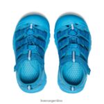 azul fiordo calzado KEEN newport h2 T0822B740 pequeños niños - Imagen 4