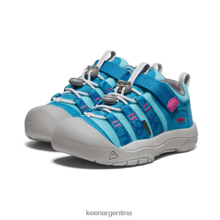 azul fiordo/fucsia festival calzado KEEN newport h2sho T0822B928 pequeños niños - Imagen 2