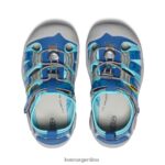 azul fiordo/ipanema calzado KEEN arroyo nudo T0822B775 pequeños niños - Imagen 4