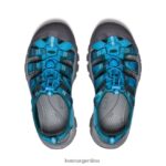 azul fiordo/teñido anudado calzado KEEN newport h2 T0822B409 mujer - Imagen 4