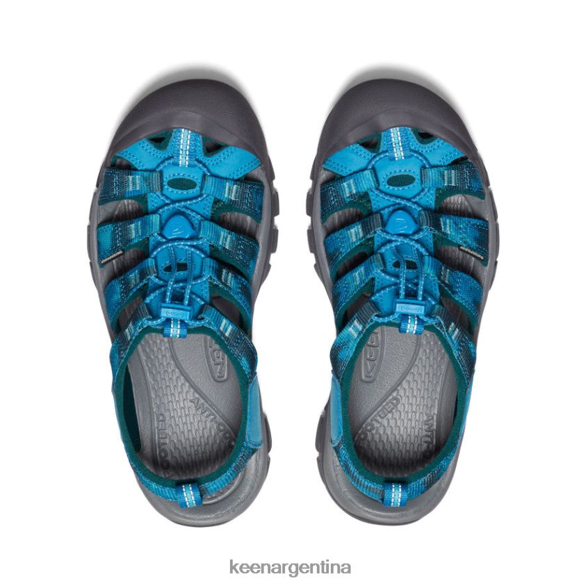 azul fiordo/teñido anudado calzado KEEN newport h2 T0822B409 mujer - Imagen 4
