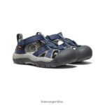 azul marino/gris calzado KEEN venecia h2 T0822B963 pequeños niños - Imagen 2