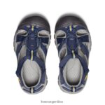azul marino/gris calzado KEEN venecia h2 T0822B963 pequeños niños - Imagen 4