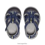 azul marino/gris calzado KEEN venecia h2 T0822B973 niños pequeños - Imagen 4