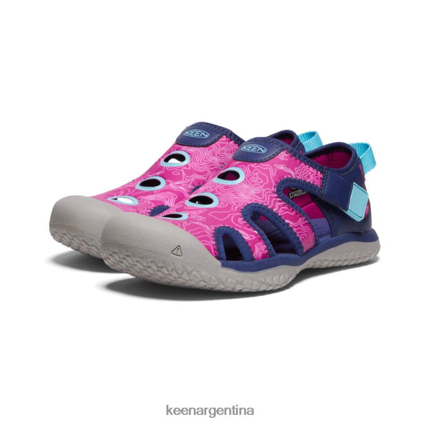 azul profundo/festival fucsia calzado KEEN sandalia raya T0822B917 niños grandes - Imagen 2