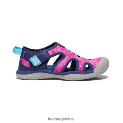 azul profundo/festival fucsia calzado KEEN sandalia raya T0822B917 niños grandes