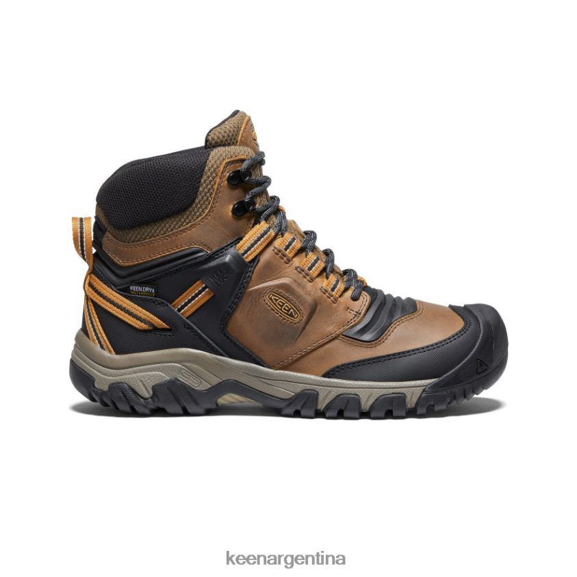 bisonte/marrón dorado calzado KEEN bota impermeable ridge flex T0822B142 hombres - Imagen 1