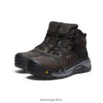 café en grano/negro calzado KEEN kansas city+ kbf impermeable medio (puntera blanda) T0822B2 hombres - Imagen 2