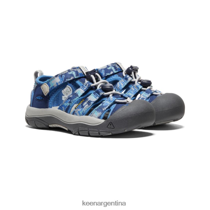 camuflaje/cobalto brillante calzado KEEN newport h2 T0822B748 pequeños niños - Imagen 2