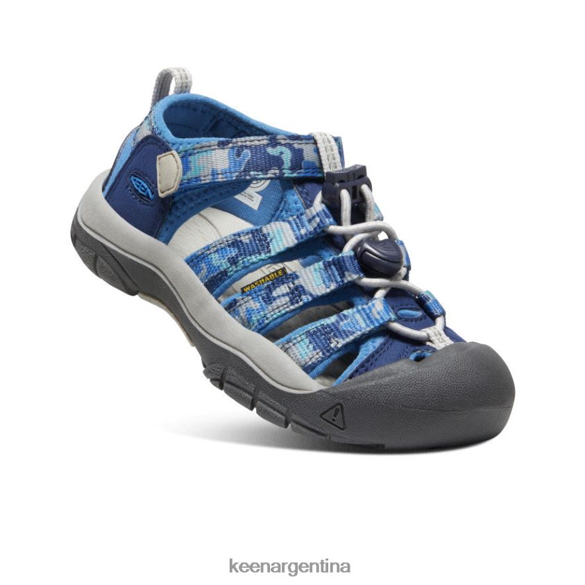 camuflaje/cobalto brillante calzado KEEN newport h2 T0822B748 pequeños niños - Imagen 3