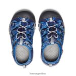 camuflaje/cobalto brillante calzado KEEN newport h2 T0822B748 pequeños niños - Imagen 4