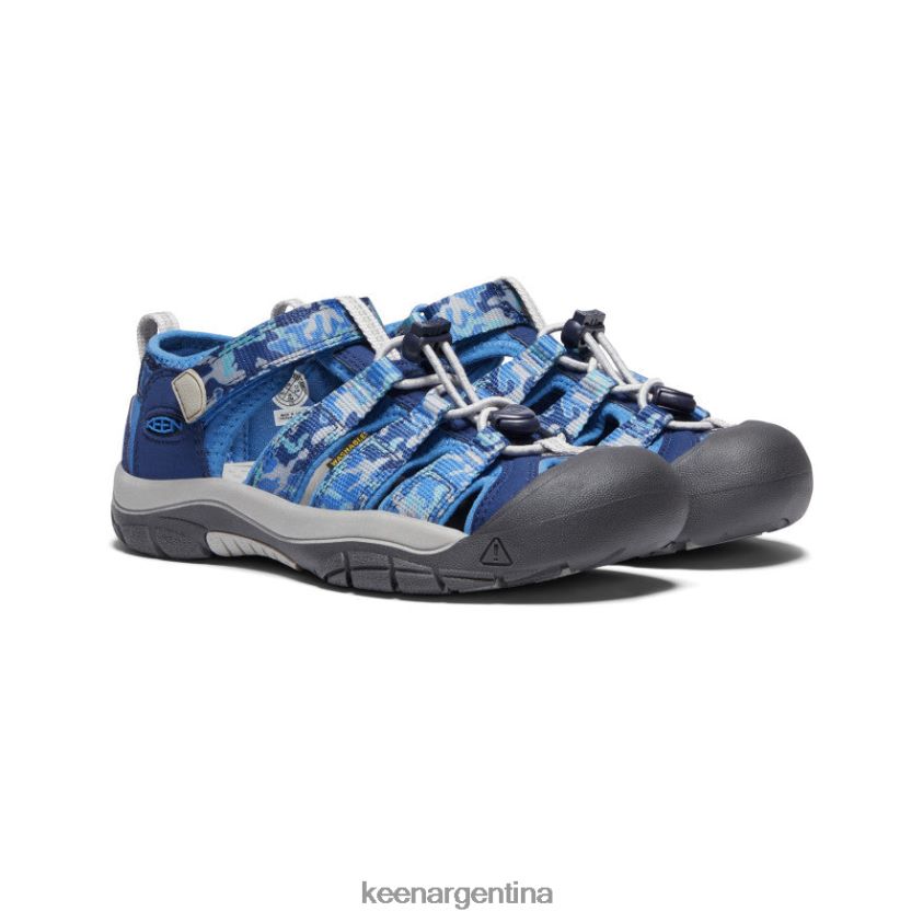 camuflaje/cobalto brillante calzado KEEN newport h2 T0822B767 niños grandes - Imagen 2