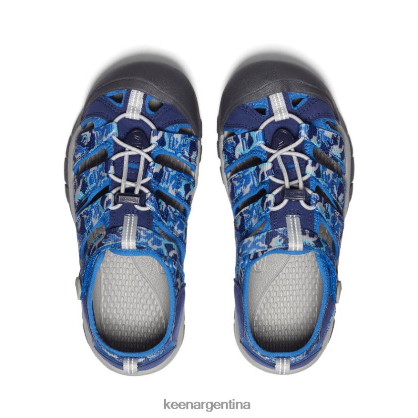 camuflaje/cobalto brillante calzado KEEN newport h2 T0822B767 niños grandes - Imagen 4