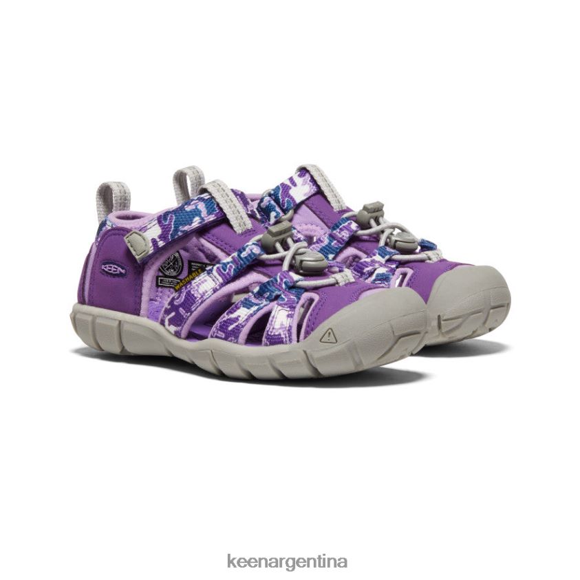camuflaje/tillandsia morado calzado KEEN seacamp ii cnx T0822B851 pequeños niños - Imagen 2