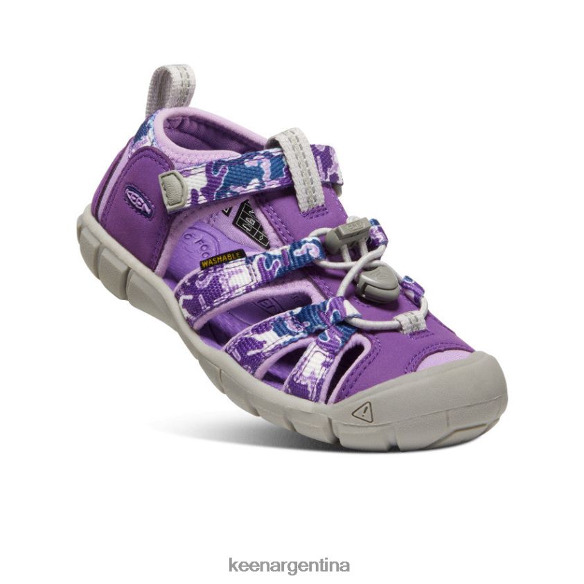 camuflaje/tillandsia morado calzado KEEN seacamp ii cnx T0822B851 pequeños niños - Imagen 3
