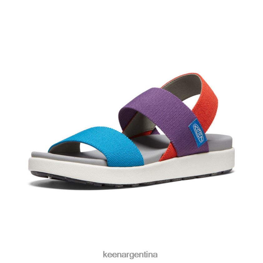 carisma/arcilla roja/tritono azul fiordo calzado KEEN sandalia elle con tira trasera T0822B419 mujer - Imagen 3