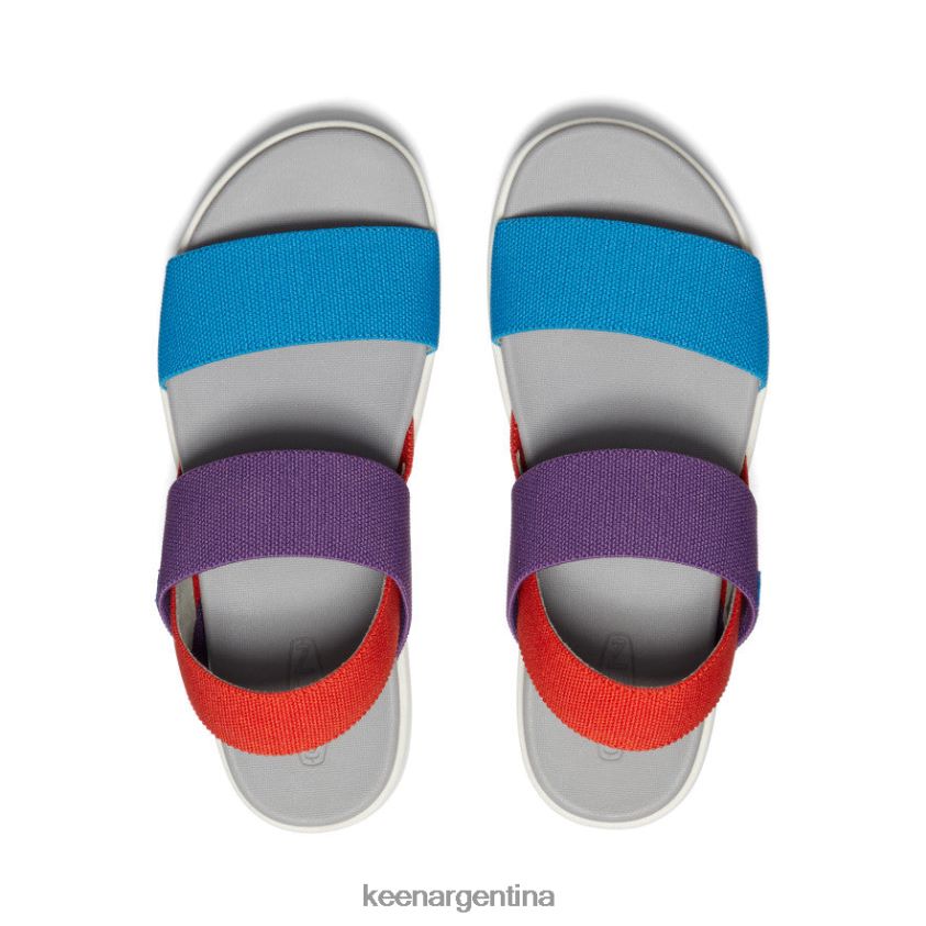 carisma/arcilla roja/tritono azul fiordo calzado KEEN sandalia elle con tira trasera T0822B419 mujer - Imagen 4