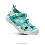 cascada/vidrio azul calzado KEEN sandalia moxie T0822B961 pequeños niños - Imagen 3
