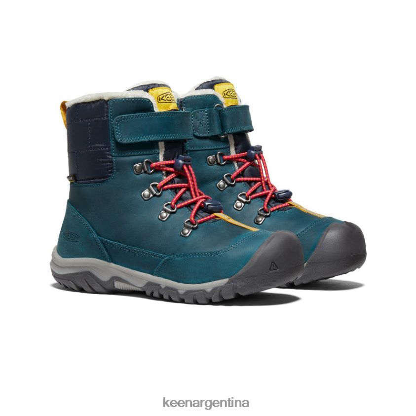 coral azul/pavo real rosa calzado KEEN bota impermeable greta T0822B1015 niños grandes - Imagen 2