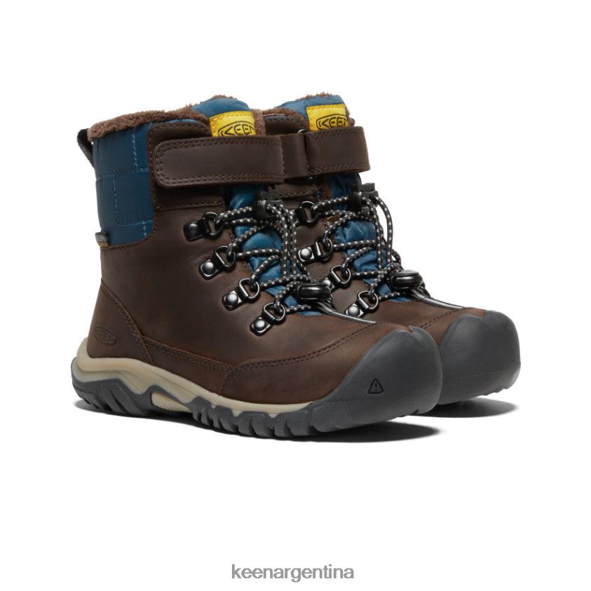 grano de café/azul ala verde azulado calzado KEEN bota impermeable greta T0822B1016 niños grandes - Imagen 2