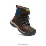 grano de café/azul ala verde azulado calzado KEEN bota impermeable greta T0822B1016 niños grandes - Imagen 3