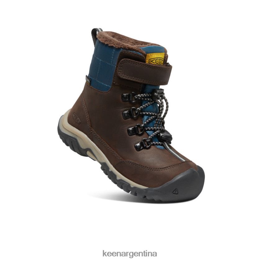 grano de café/azul ala verde azulado calzado KEEN bota impermeable greta T0822B1016 niños grandes - Imagen 3