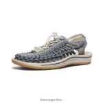 gris acero/abedul calzado KEEN lienzo uneek T0822B507 mujer - Imagen 3