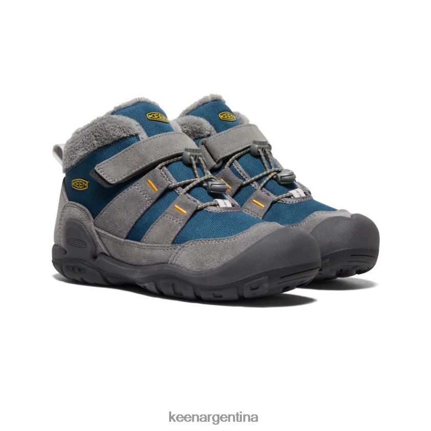 gris acero/azul ala verde azulado calzado KEEN chukka nudo T0822B1003 niños grandes - Imagen 2
