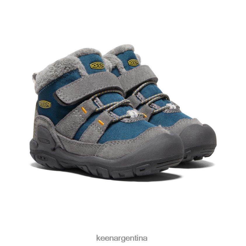 gris acero/azul ala verde azulado calzado KEEN chukka nudo T0822B1006 niños pequeños - Imagen 2
