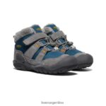 gris acero/azul ala verde azulado calzado KEEN chukka nudo T0822B979 pequeños niños - Imagen 2