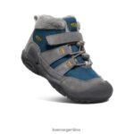 gris acero/azul ala verde azulado calzado KEEN chukka nudo T0822B979 pequeños niños - Imagen 3