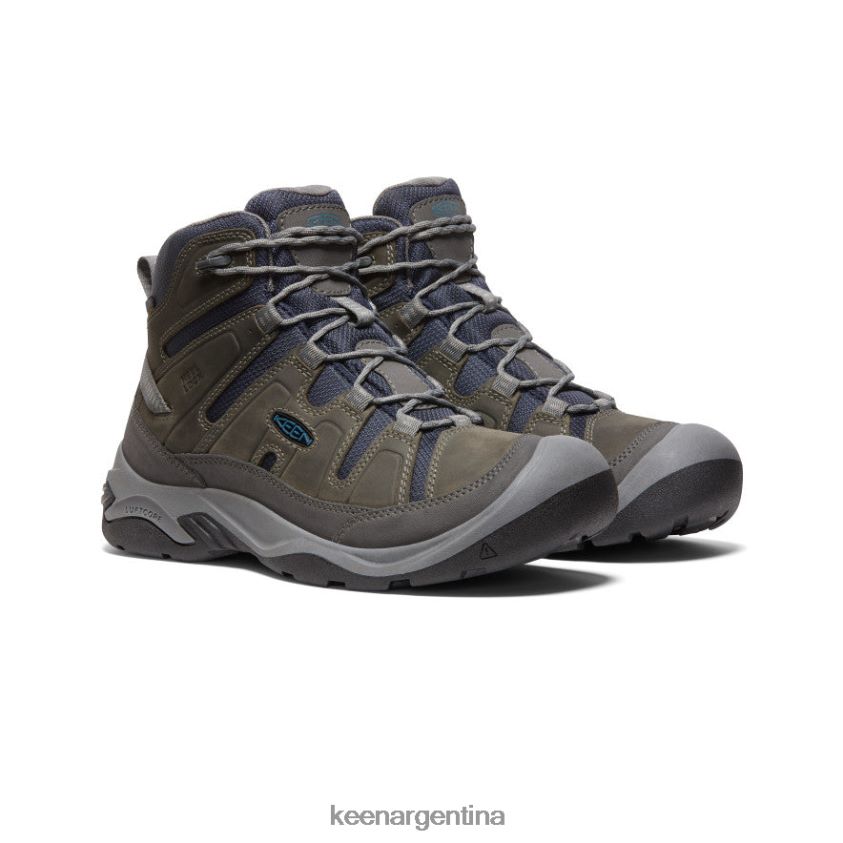 gris acero/azul legión calzado KEEN bota impermeable circadia T0822B72 hombres - Imagen 2