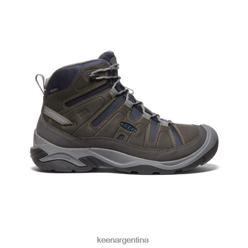 gris acero/azul legión calzado KEEN bota impermeable circadia T0822B72 hombres - Imagen 1