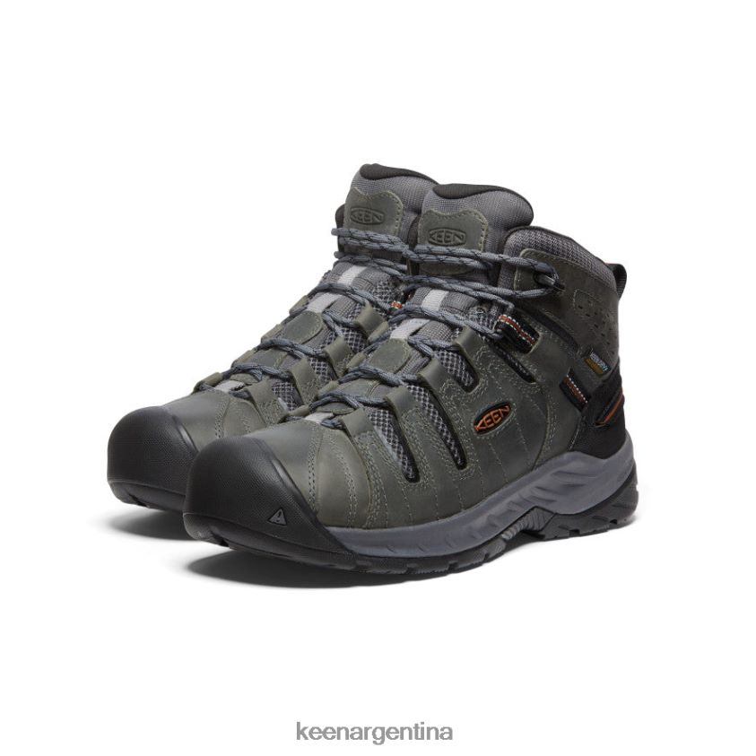 gris acero/carey calzado KEEN Flint II impermeable medio (puntera blanda) T0822B76 hombres - Imagen 2