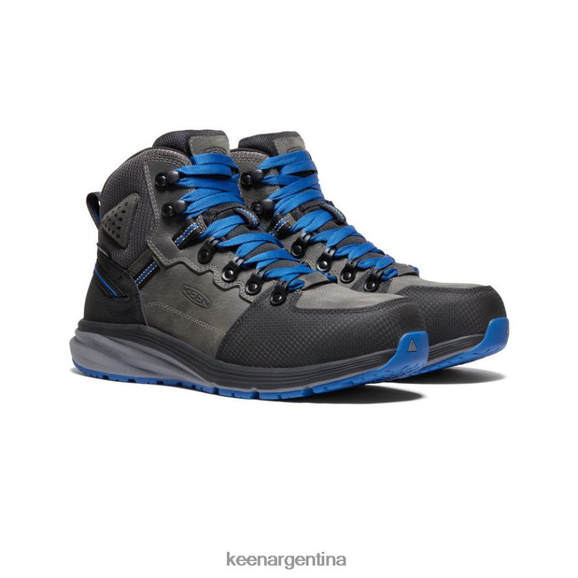 gris acero/cobalto brillante calzado KEEN Bota impermeable con gancho rojo (puntera de fibra de carbono) T0822B222 hombres - Imagen 2