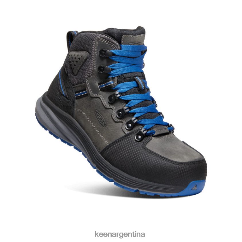 gris acero/cobalto brillante calzado KEEN Bota impermeable con gancho rojo (puntera de fibra de carbono) T0822B222 hombres - Imagen 3